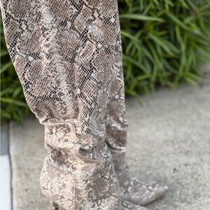 Knee-High Snakeskin Boots